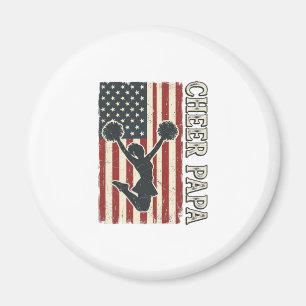 Aimant Conception de cheer Papa USA drapeau vintage_1