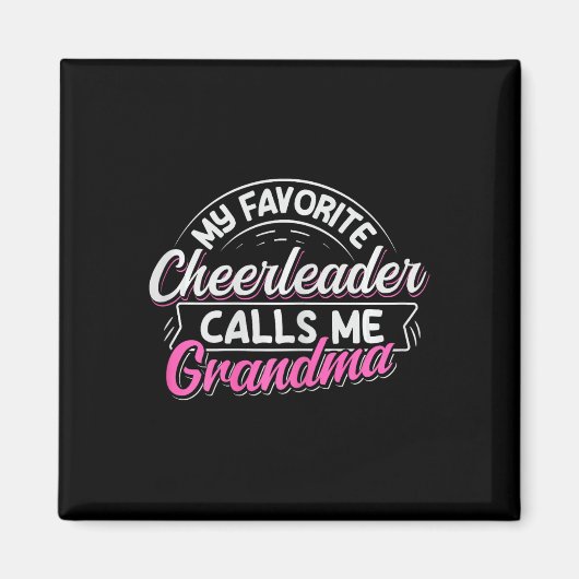 Aimant Conception de Cheerleading Pour Une Grand-mère De  (Devant)