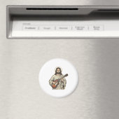 Aimant Conception de chemise à gravure de guitariste sacr (In Situ (Lave-vaisselle))