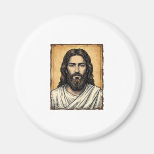 Aimant Conception de chemise à portrait religieux gravé v