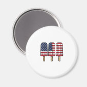 Aimant Conception de chemise de drapeau de popsicle patri (Recto/Verso)