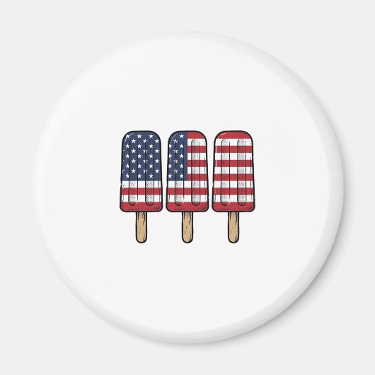 Aimant Conception de chemise de drapeau de popsicle patri (Devant)