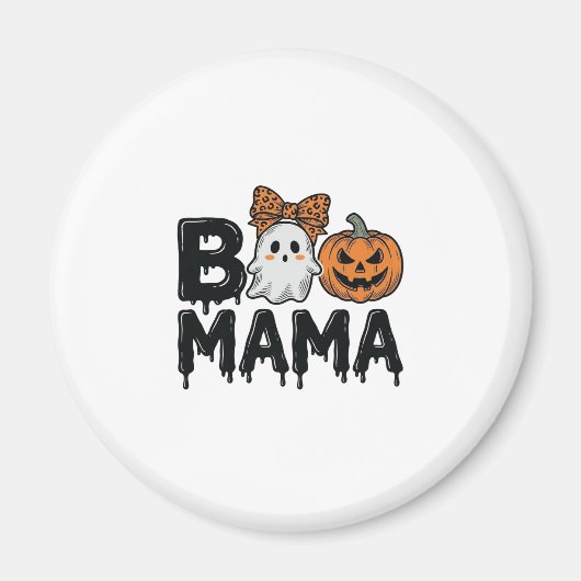 Aimant Conception de chemise de maman fantôme Halloween c (Devant)