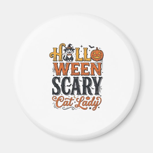 Aimant Conception de chemise pour chat vintage Halloween (Devant)