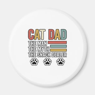Aimant Conception de chemise pour papa de chat vintage dr