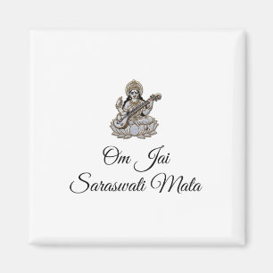 Aimant Conception de chemise Saraswati Om Jai Saraswati M