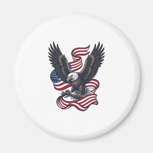 Aimant Conception de chemise vectorielle aigle patriotiqu (Devant)