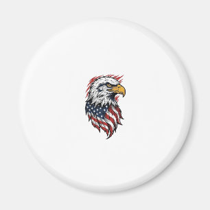 Aimant Conception de chemise vectorielle d'aigle patrioti