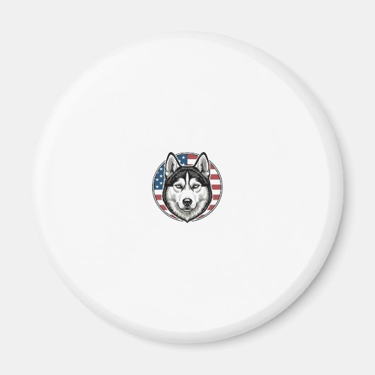 Aimant Conception de chemise vectorielle de chien patriot (Devant)