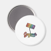 Aimant Conception de chemise vectorielle Gaymer Rainbow G (Recto/Verso)