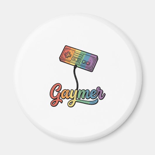 Aimant Conception de chemise vectorielle Gaymer Rainbow G (Devant)