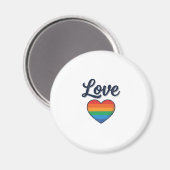 Aimant Conception de chemise vectorielle Love Rainbow Hea (Recto/Verso)