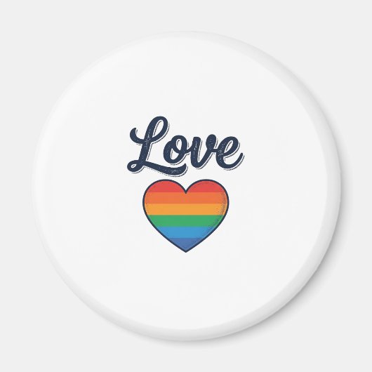 Aimant Conception de chemise vectorielle Love Rainbow Hea (Devant)