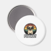 Aimant Conception de chemise vectorielle pour chien Pug D (Recto/Verso)