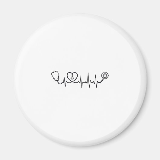 Aimant Conception de chemise vectorielle Stethoscope Batt (Devant)