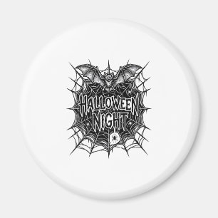 Aimant Conception de chemise vintage Halloween Night Bat