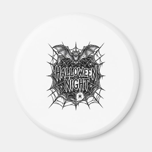 Aimant Conception de chemise vintage Halloween Night Bat (Devant)