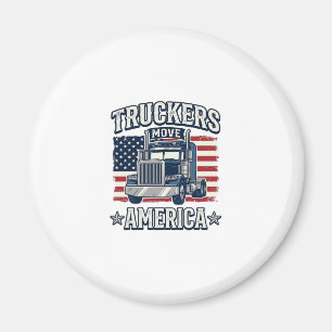 Aimant Conception de chemise vintage pour camionneurs Dép