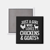 Aimant Conception de chèvre cool pour filles femmes éleva (Recto/Verso)