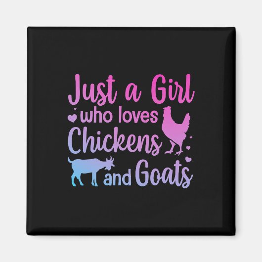 Aimant Conception de chèvre de poulet cool pour femmes fi (Devant)
