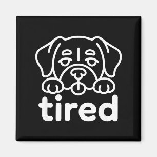 Aimant Conception de chien fatigué mignon