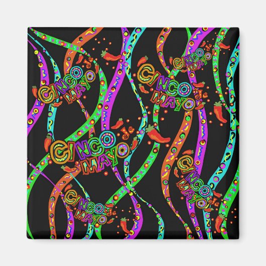 Aimant Conception de Cinco de Mayo (Devant)