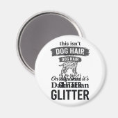 Aimant Conception de citation de cheveux de chien drôle d (Recto/Verso)
