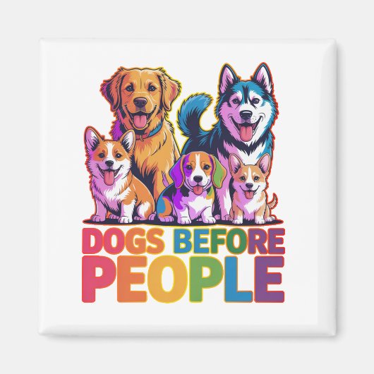 Aimant Conception de citation de chien drôle de l'amour d (Devant)