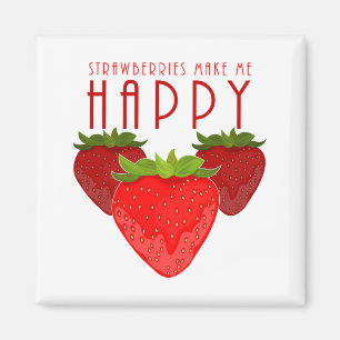Aimant Conception de citation de fraise mignonne Fruit