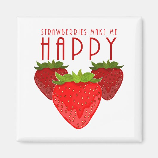 Aimant Conception de citation de fraise mignonne | Fruit (Devant)