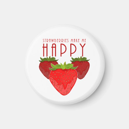 Aimant Conception de citation de fraise mignonne | Fruit (Devant)