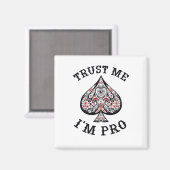 Aimant Conception de citation drôle de joueur de poker (Recto/Verso)
