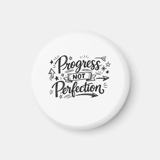 Aimant Conception de citation motivationnelle de progrès (Devant)