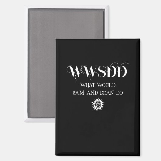 Aimant Conception de citation WWSDD avec symbole de solei (Recto/Verso)