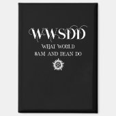 Aimant Conception de citation WWSDD avec symbole de solei (Recto)