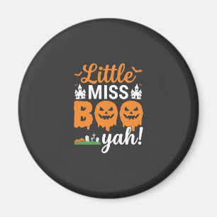 Aimant Conception de citrouille Little Miss Boo Yah Hallo