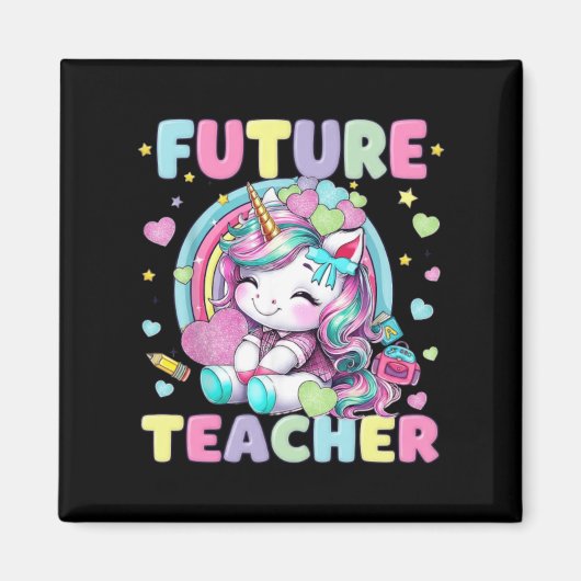 Aimant Conception de classe pour future enseignante licor (Devant)
