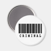 Aimant conception de codes-barres criminels (Recto/Verso)