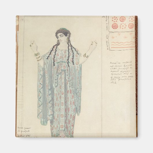 Aimant Conception de costume de dame en attente pour Hipp (Devant)