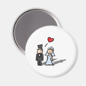Aimant Conception de couple "Wedding Day" (Recto/Verso)