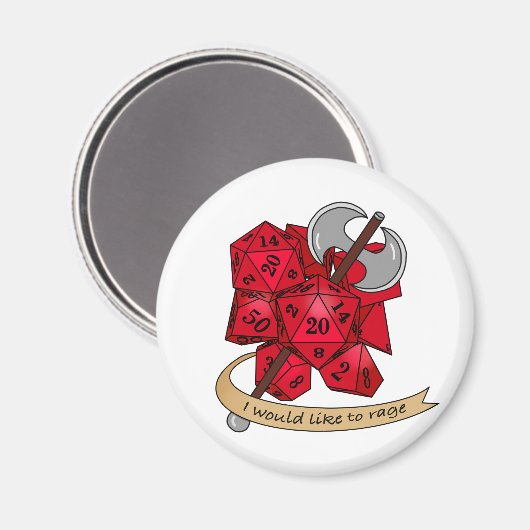 Aimant Conception de dés barbares (Recto/Verso)