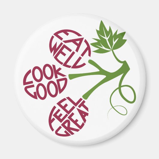 Aimant Conception de devis pour aliments sains pour la mo (Devant)