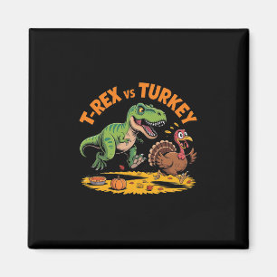 Aimant Conception de dinosaure drôle de Thanksgiving T-re