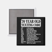 Aimant Conception de dos de code de messagerie senior de  (Recto/Verso)