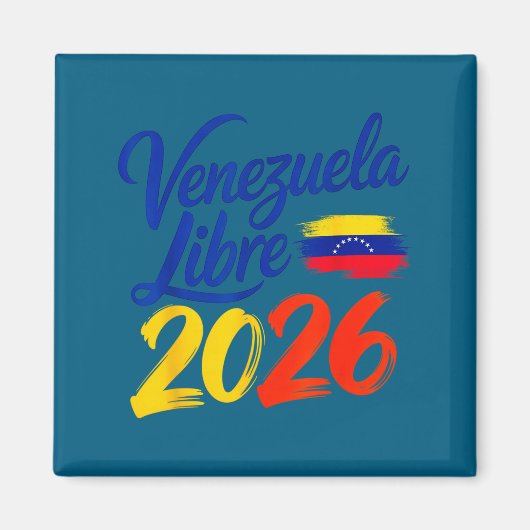 Aimant Conception de drapeau de liberté patriotique Venez (Devant)