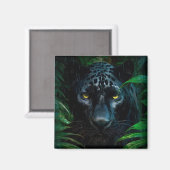 Aimant Conception de faune de jungle de panthère noire my (Recto/Verso)