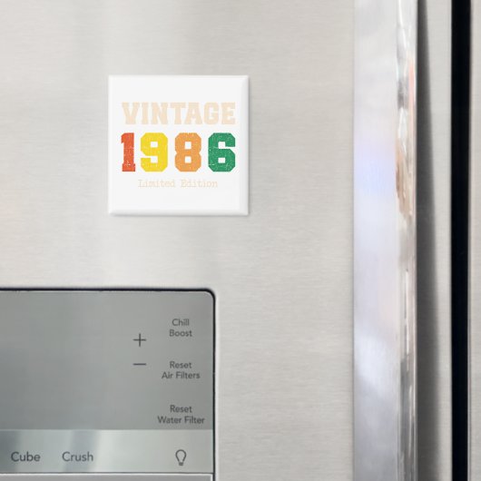 Aimant Conception de fête d'anniversaire rétro édition li (In situ (réfrigérateur))