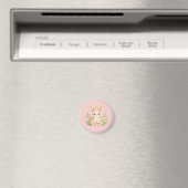 Aimant Conception de fleur sauvage de lapin duveteux pour (In Situ (Lave-vaisselle))