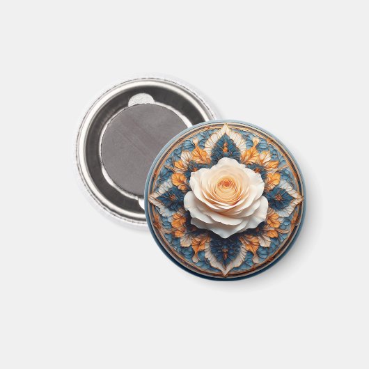 Aimant Conception de fleurs complexe (Recto/Verso)