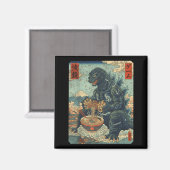 Aimant Conception de foi de jeu vidéo Kaiju Gamer Ramen (Recto/Verso)